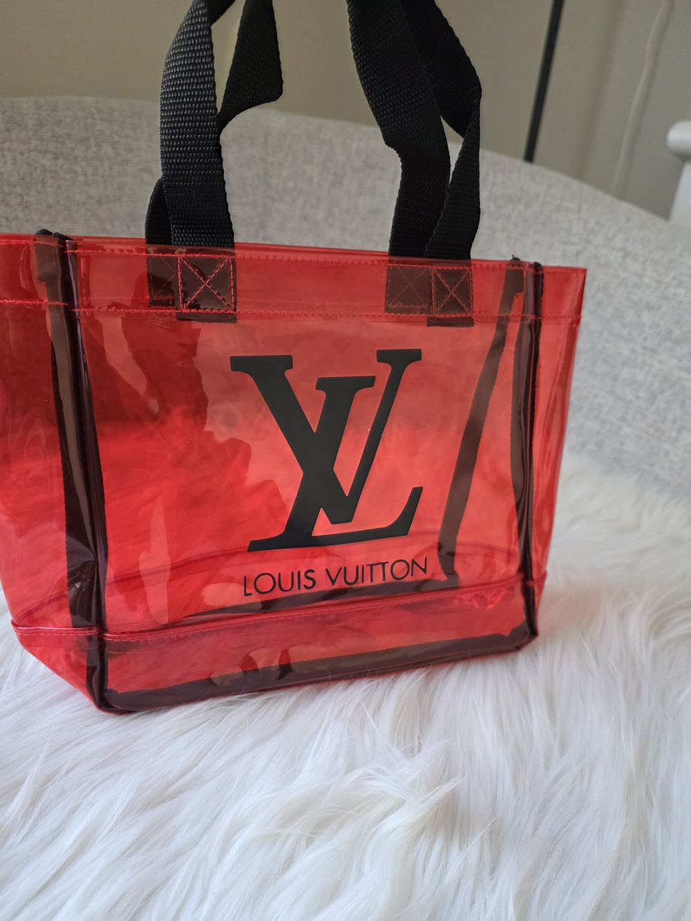 Red Transparent Tote Bag - Picture 5 of 11